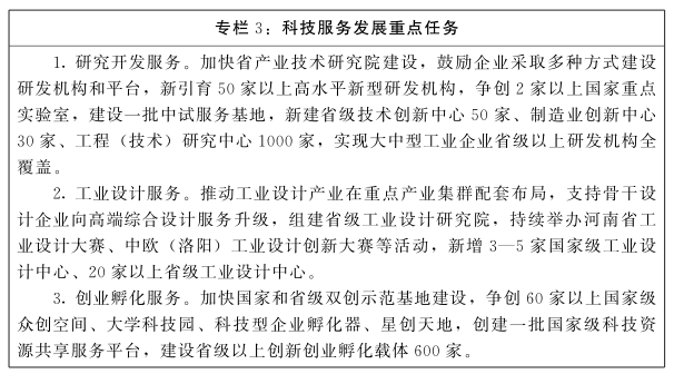 河南省人民政府关于印发河南省“十四五”制造业高质量发展规划和现代服务业发展规划的通知